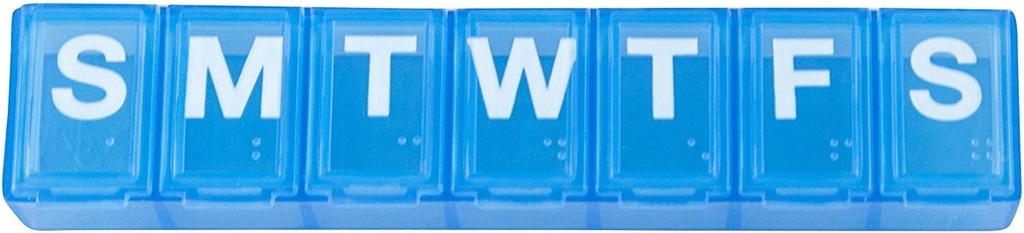 Ezy Dose 7Day Classic Pill Hatırlatıcı - Küçük, 4.5" x 0.75" x 0,5", Colors Vary, 2-Pack