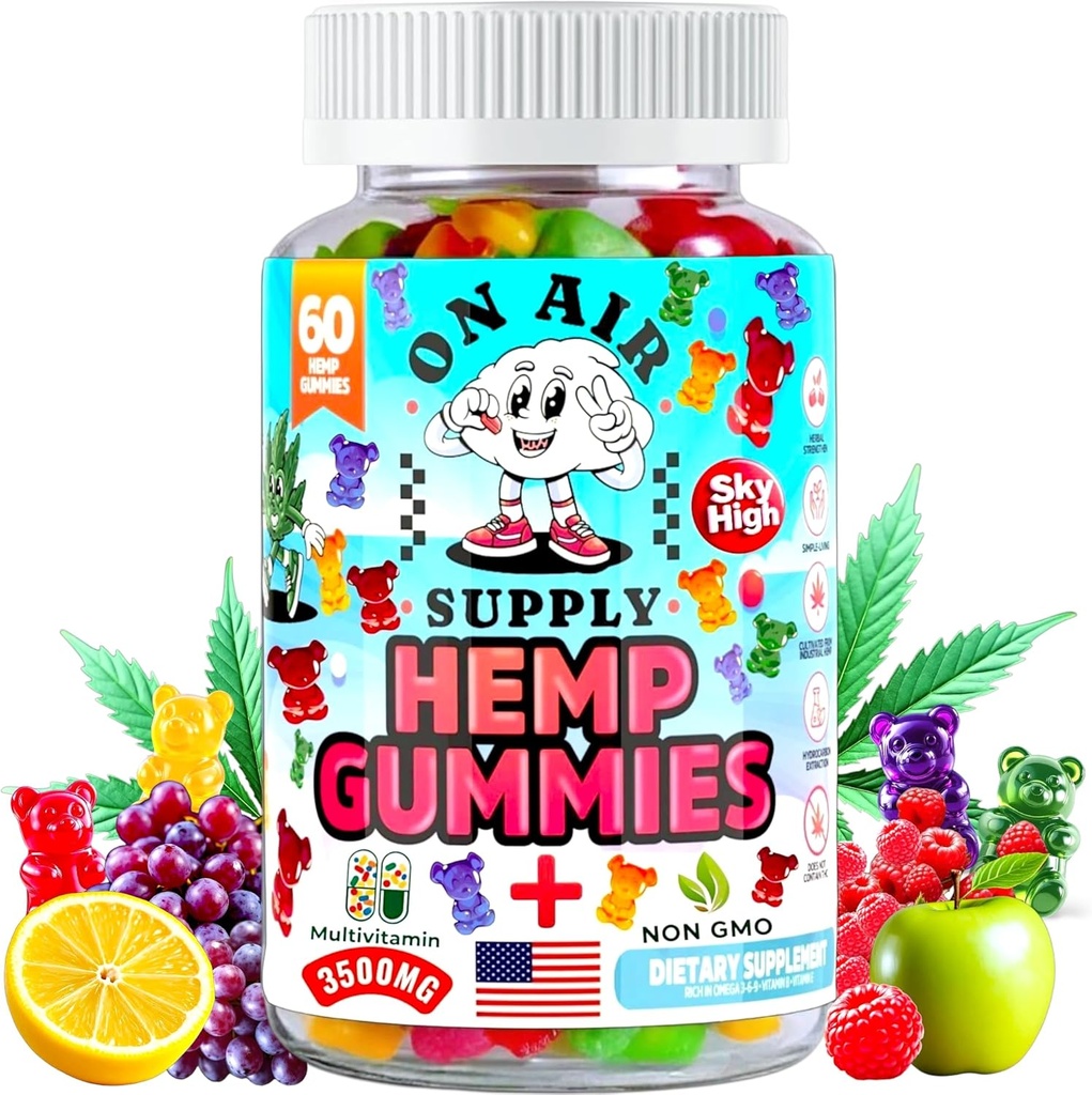Hemp Gummies - Ekstra Potency - 3500MG Ağrı ve Stres Yardımı için, Flavorful Mix Natural Hemp Oil Gummies+ Uyku, kaygı, Calm & Ortak Destek -Gluten-Free Bites - ABD'de Made