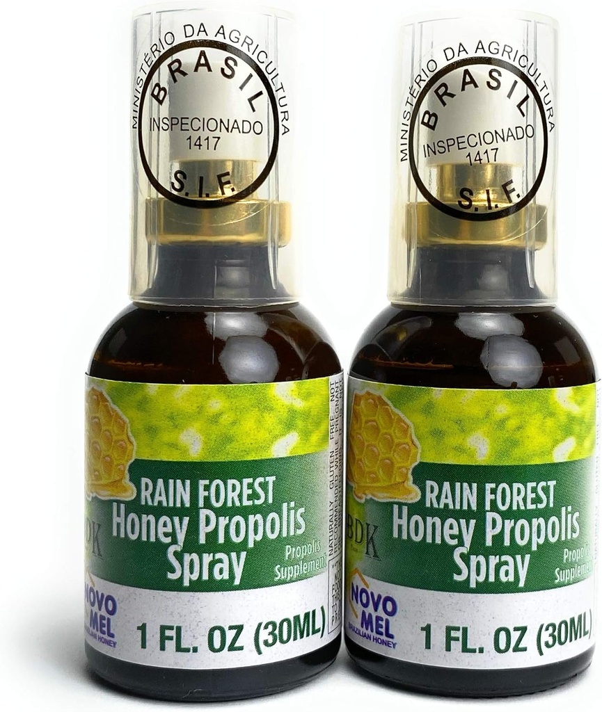 Brezilyalı Yeşil Arı Propolis ve Rain Forest Honey Oral Spray, 2 Şişe Paketi