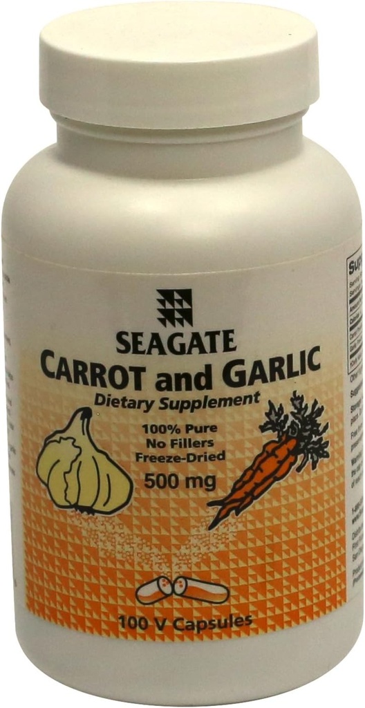 Seagate Products Carrot ve Garlic 500 mg 100 Capsules