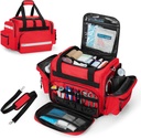 Damero Professional Medical Bag Boş, İlk Yanıtlayıcı Travma Bag, Ev Sağlık Bakımı için Detachable Bölücülerle, EMT, EMS, Red (Bag VAR)