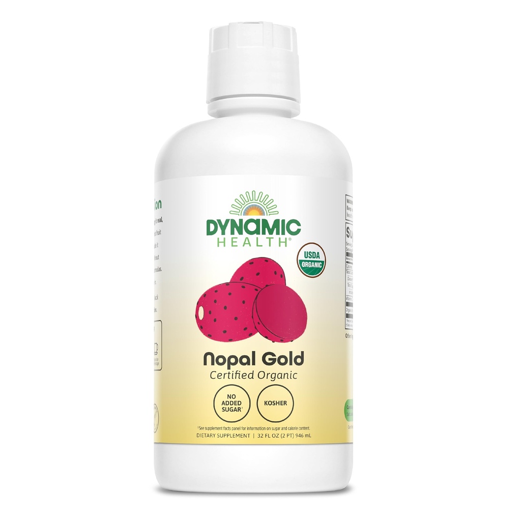 Dynamic Health Nopal Gold, Organic, Χωρίς Πρόσθετα, Αντιοξειδωτική Υποστήριξη, Vegan, Χωρίς Γλουτένη, Μη ΓΤΟ, 32 FL oz