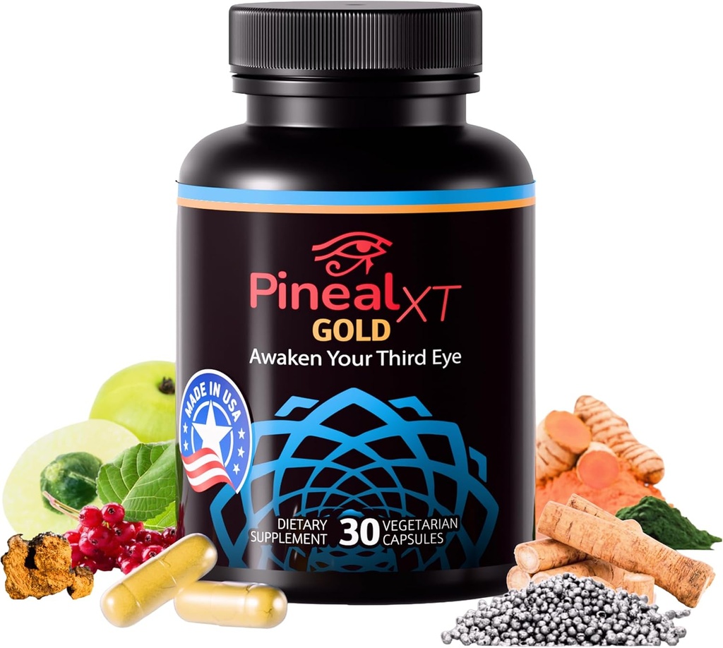 Pineal XT Gold - Pineal Gland Supplement - Üçüncü Göz Uyanışı - Beyin için Focus ve Memory Supplement - 7 Güçlü Malzemeler Decalcify, Detox ve Activate Your Pineal Gland Supplement - Third Eye Uyanış - Focus and Memory Supplement for Brain - 7 Güçlü Malzemeler Decalcify, Detox, and Activate Your Pineal Gland