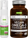 Vegan Omega-3 Algae Oil + Super B12-Complex 5000mcg Vegan Bundle, Υψηλή συγκέντρωση DHA & EPA + Υψηλή δύναμη B12 Cherry Flavor Sublingual Spray, από Igenus