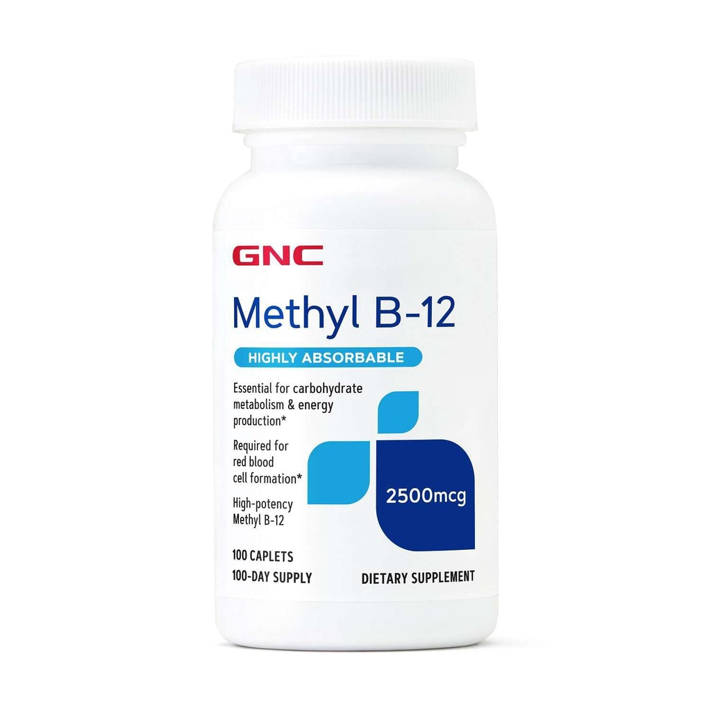 GNC Torch B12 2500mcg Supplement, Essential for Carbohidrat Metabolism and Energy Production, 100 Hizmet