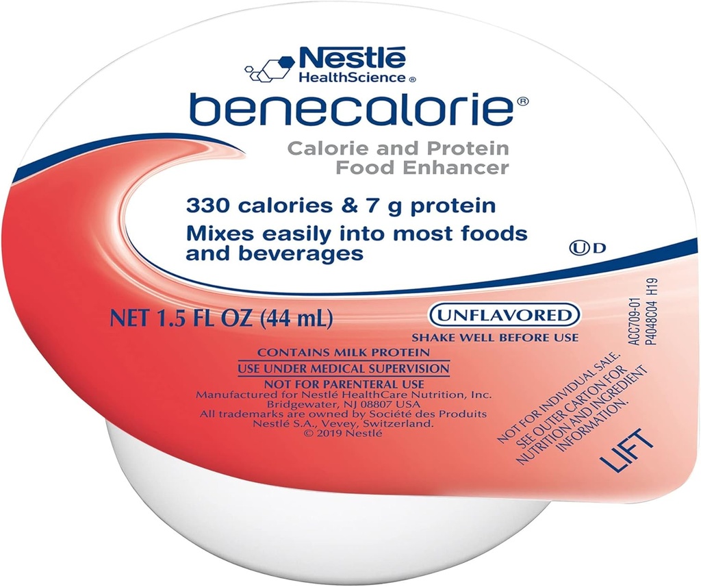 Benezi Calorie ve protein Yenilikçi - Unflavored (330 Calories, 7g protein) - 1.5 fl oz Cups, 24 Pack