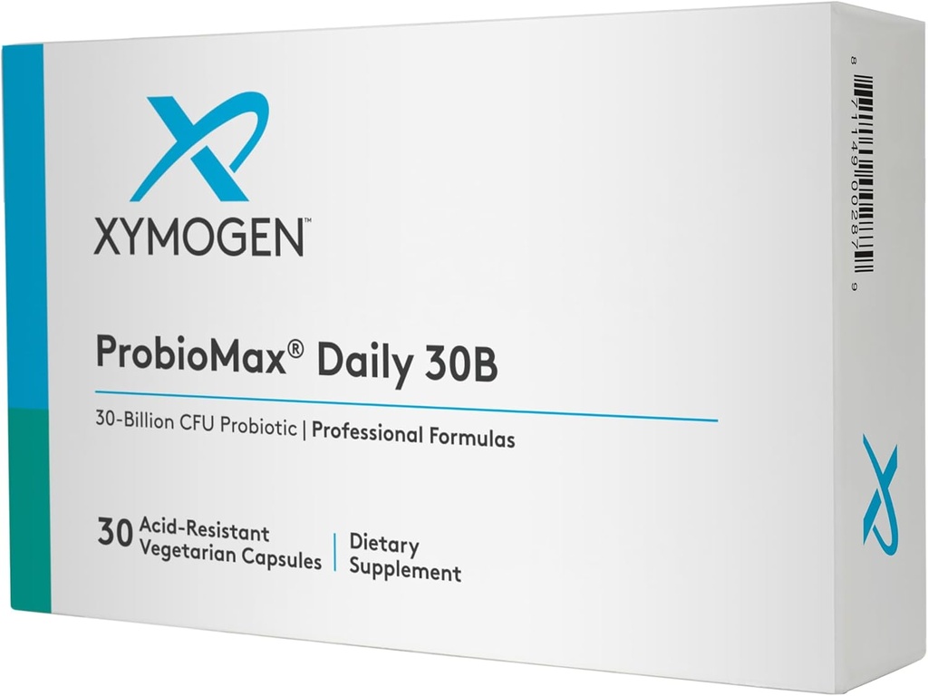 XYMOGEN ProbioMax Daily 30B - Vegetarian, Dairy & Gluten Free Probiyotiks for Digestive Health - Women's & Men's Probiyotik Beslenme Supplements - Eski ProbioMax Daily DF (30 Capsules)