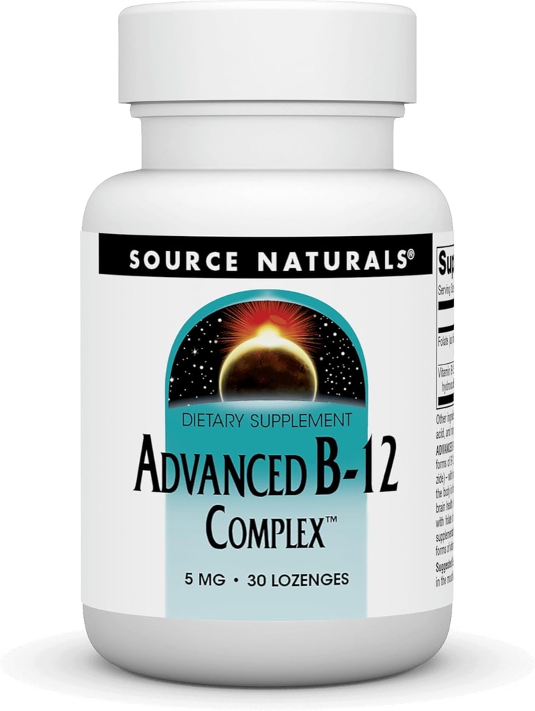 Πηγή Naturals Εικόνα προϊόντος Σύνθετη B-12 Complex, Promotes Normal Folic Acid Μεταβολισμός*, 5 MG - 30 Lozenges