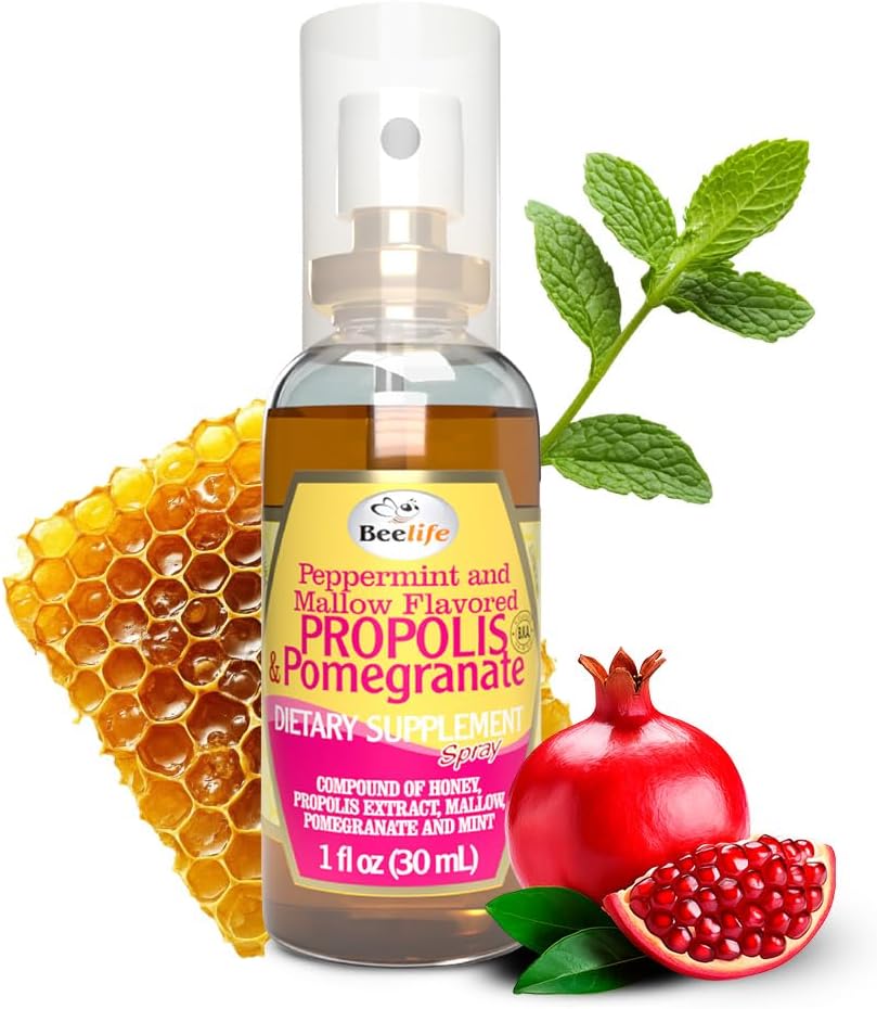Arılife Propolis Throat Spray – Soothing Honey, Mint & Pomegranate - Natural Immune Support & Sore Throat Relief - Antioksis, Rich in Flavonoids & Artepillin C, No Sugar, Gluten-Free, 1-Pack, 30 ml