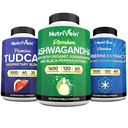 Nutrivein Premium TUDCA, Berberine Supplements ve Ashwagandha Supplements Sche: High-Ab component Berberine Complex, Ashwagandha Root, & TUDCA for Detox, Vitality & Well-Being