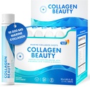 İsveç Nutra - Collagen Beauty | 10.000 mg Hydrolyzed Marine Collagen Liquid Supplement - 30 x 25 ml Günlük Shots | Hyaluronik Asit ve Vitamin C Sağlıklı Saçları Desteklemek için, Skin, Nails | Sugar-Free