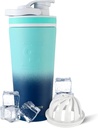Buz Shaker, paslanmaz çelik Shaker Şişe | 26oz, Donanma/Mint | 30 + Saatler için Soğuk Savaş | Twist-on Agitator | Odor-Free Şişe Protein Shakes, Water, Smoothies, Cocktails