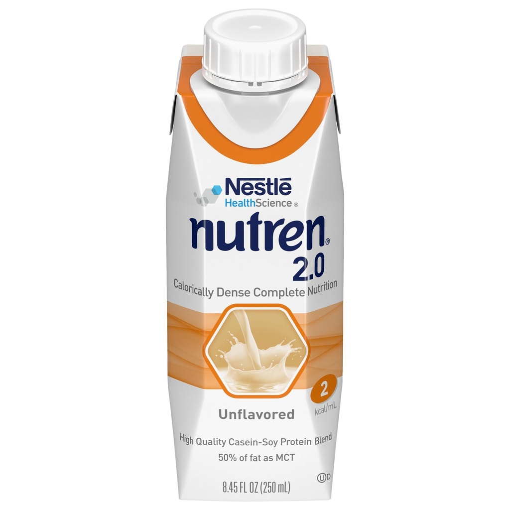 Nutren (2.0 kcal/mL) Calorically-Dense Tube Feeding Formula, Unflavored, 8.45 Fl Oz veya 250 mL (24 paketi)