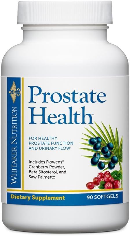 Dr. Whitaker'ın Prostate Health with Saw Palmetto Extract, Flowens Cranberry Toz ve Beta Sitosterol Prostate Function, Bladder Health, ve Peak Urinary Flow, 90 softgels
