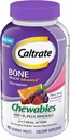 Caltrate Chewables 600 +D3 Plus Ορυκτά Ασβέστιο και Βιταμίνη D, Χωρίς ζάχαρη, Κεράσι, Πορτοκαλί και Φρούτα Punch, 90 Count