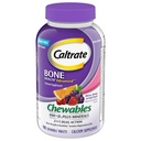 Caltrate Chewables 600 +D3 Plus Mineraller ve Vitamin D, Sugar Free, Cherry, Orange ve Fruit Punch, 90 Kont