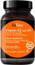 K1 ile Sağlık Vitamini K2 - Bone ve Circulatory Health - MK7 ve K1 ve Phytonadione - 30 Vegetarian Capsules (2-Pack)