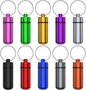 Küçük taşınabilir Pill Case with Disco (10 Pack), Urekt Sular Alüminyum Pill Organize Metal Mini Box Pocket Drug Storage Konteyner için Açık Camping Travel