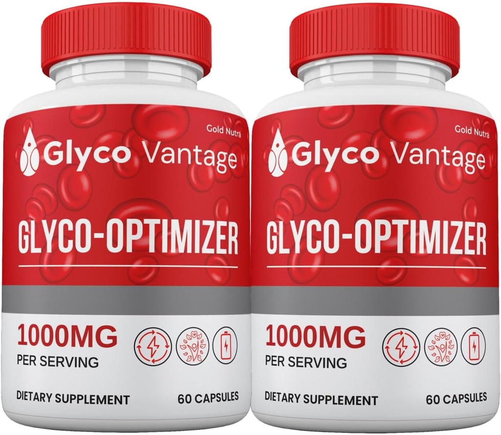 (2 Συσκευασία) Glyco Vantage Glyco Optimizer Κάψουλες Υποστήριξη αίματος Μέγιστη δύναμη Όλα τα φυσικά συμπλήρωμα για άνδρες και γυναίκες