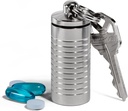 Cielo Hill Holders - Ευρεία ενιαία αίθουσα Nitroγλυκερίνη Keychain Hall Holder, Κατασκευασμένο στις ΗΠΑ, Ανοξείδωτο χάλυβα Χάπια Keychain Container, Αδιάβροχη θήκη Χάπια με Προσαρμοζόμενα Επιμελητήρια