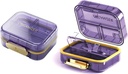 Travel Pill Organizer, 7 Compartments Pill Box, Daily Portable Pill Case to Hold Vitamins, 1 Pack Small Pill Container for Pocket Purse Medicine Organizer