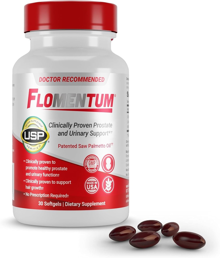 Flomentum® Saw Palmetto for Men Prostate Supplement | Prostate Support Supplement for Men's Health | USP  Choice - Sağlıklı Urinary Flow & Urinary Function - 320 mg Once Daily (30 Count)