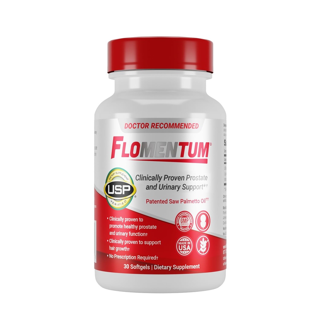 Flomentum® Saw Palmetto for Men Prostate Supplement | Prostate Support Supplement for Men's Health | USP  Choice - Sağlıklı Urinary Flow & Urinary Function - 320 mg Once Daily (30 Count)