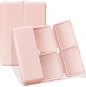 FYY Daily Pill Organizer, 7 διαμερίσματα Φορητή θήκη χάπι Travel Pill Organizer, [Folding Design] Κουτί χάπι για Purse Pocket να κρατήσει βιταμίνες, Cod λάδι ήπατος, συμπληρώματα και φάρμακα-Pink