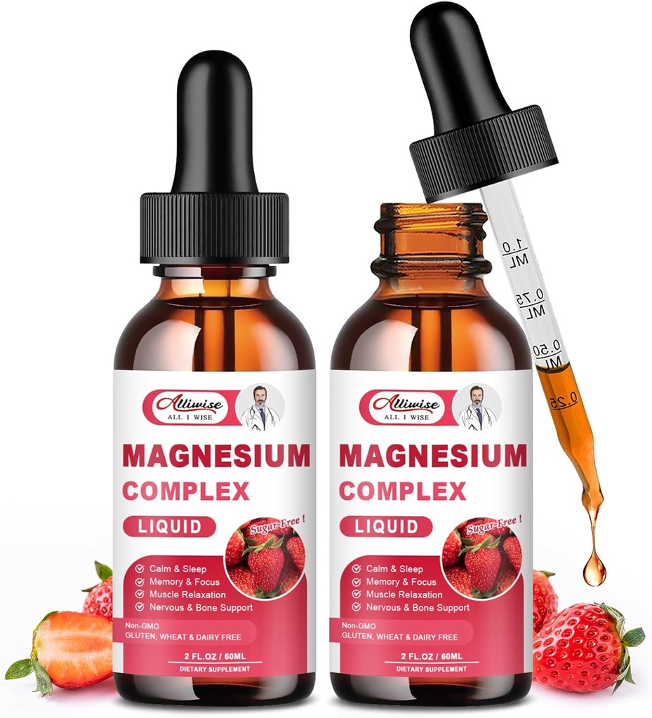 2 Pack Triple Magnezyum Kompleksi Ölmüş 500 mg, Malate ve Taurate for Max Bio-Availability | High Abxia | Vegan, Non-GMO | Nerv, Relaxation, Muscle & Sleep
