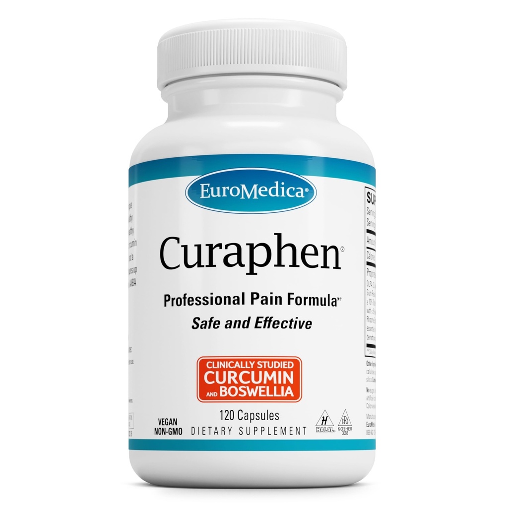 EuroMedica Curaphen - Circulation & Endorphin Support - Occasional Discomfort - Aids Health Muscles - 120 Capsules