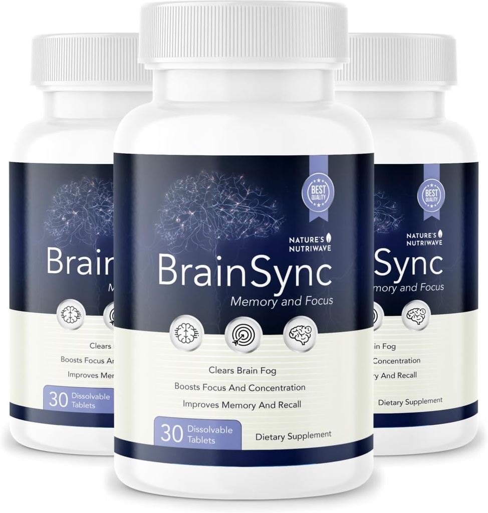 BrainSync Probiyotik Supplement – Daily Wellness & Gut-Brain Balance – 3.6 Milyar CFU – 30 Dissolvable Tabletler, 3 Ay Supply Supply
