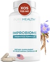 PUREHEALTH RESEARCH Improbiome Prebiotic Fiber Supplement - Natural Support for Healthy Gut Prebiotics - Digestive Nutritional Supplements - Apple Pectin Capsules - 90ct