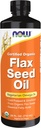 Şimdi Gıdalar Tamamlar, sertifikalı Organik Flax Tohum Yağı Sıvı, Soğuk-Basın ve Unrefined, 24Ounce