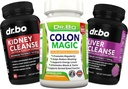 Kolon, Kidney & Liver Cleanse Detox Support Supplement - Doğal Bowel Cleanser Pills for Intestinal Bloating & Daily Constipation Relief - Help Bladder Control, Urinary Tract & Gallbladder Health