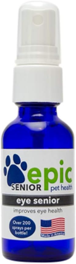 Eye Senior - All Natural Liquid Spray Supplement for Older Pets - Σταματήστε τη διαδικασία γήρανσης - Καλύτερη όραση - Mist Over Eyes and put in Food & Water (2 Oz)