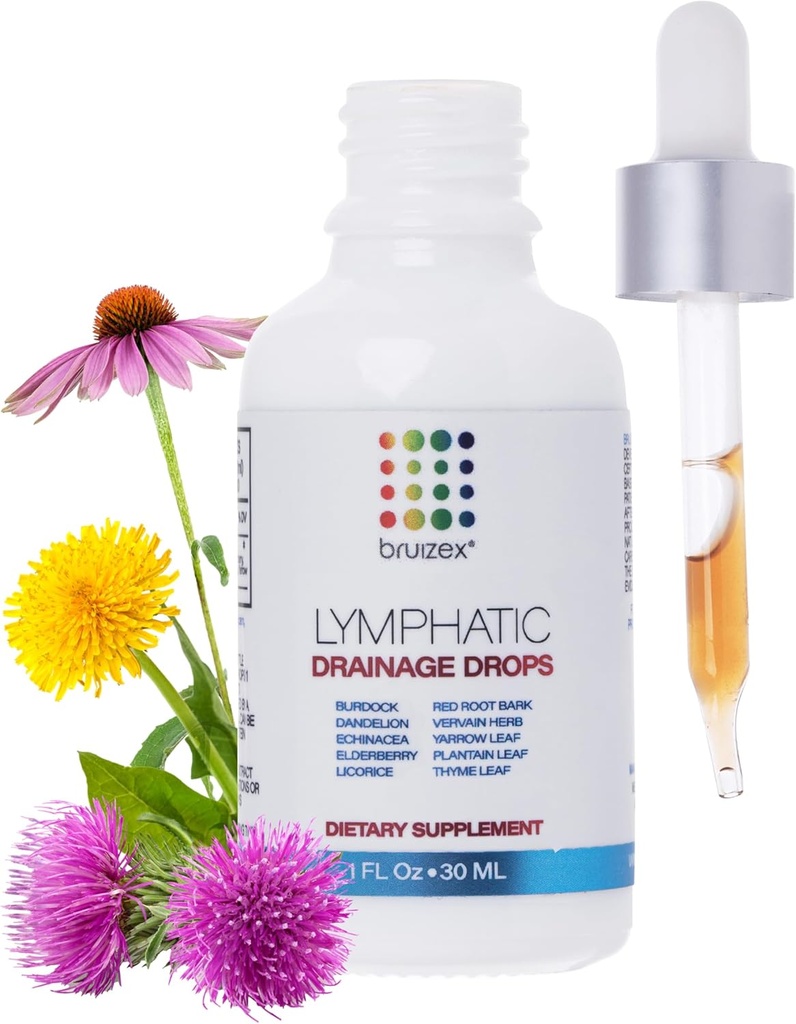 Lymphatic Drajı Cerrahi Kurtarma ve Lympha Sağlık, Unflavored, Post Liposuction, BBL & Tummy Tuck, Natural Herbal Mix, Echinacea, 1 Fl Oz Oz