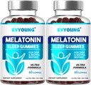 EVYOUNG Melatonin Gummies,Sleep Yetişkinler için Destek,1000 mcg Melatonin 120 Gummiess 60 Day Supply,Supplement for Sleep