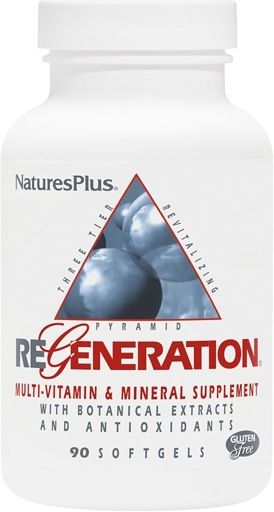 NaturesPlus Rejenerasyonu - 90 Softgels, 2 Paket - Multi-Vitamin & Mineral Supplement with Botanical Extracts & Antioksis - Gluten Free - 60 Toplam Hizmetler