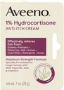 Aveeno Maksimum Güçlü% 1 Hidrokortisone Anti-Itch Cream, Triple Oat, Aloe & Vitamin E Eczema, Psoriasis, Böcek Bites, Zehir Ivy, Oak & Sumac & Detergents, 1 ozzz