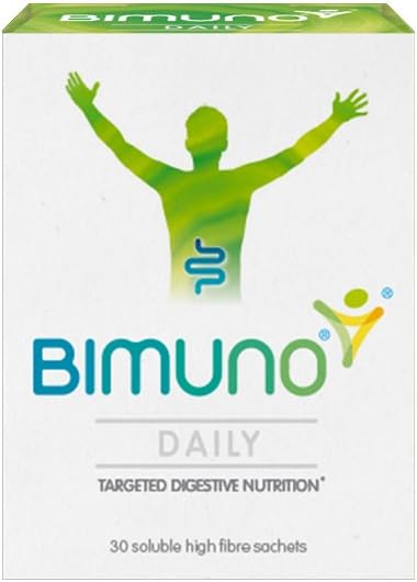 BIMUNO Original - Daily Prebiyotik Food Supplements. Erkekler, Kadınlar, Çocuklar ve Bifidobacterium Kültürü için Sağlık Desteği. Fibre'de yüksek. Ücretsiz Tadı, Vejetaryen, Gluten Free | 1 Pack (30 Sachets)