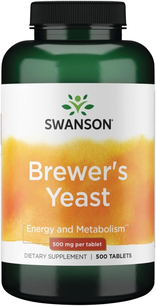 Swanson Brewer's Yeast - B Kompleks Vitamin Formula (500 mg, 500 Tablet)