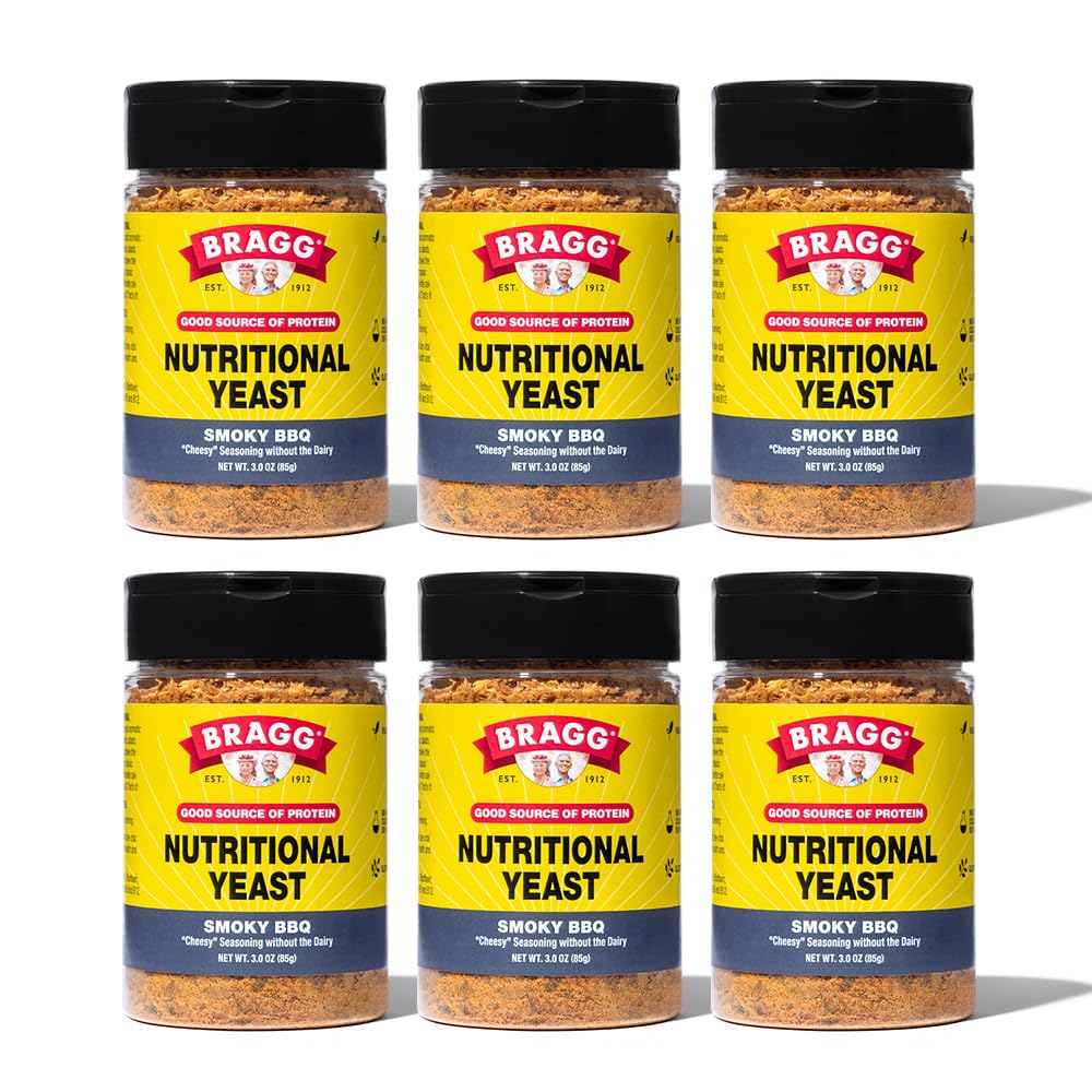 Bragg Beslenme Yeast Smoky BBQ Seasoning - (6 Pack) 3 oz - Süt-Free Parmesan Cheese Substitute - Salads, Pastalar, Popcorn ve Daha Fazlası