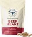 Grass-Fed Beef Heart Supplement – 180 Capsules, USDA sertifikalı, Non-GMO – Natural CoQ10 & Organ Support for Men & Women