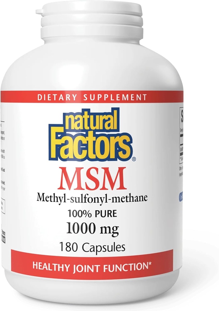 Doğal Faktörler, MSM, Sağlıklı Anonimleri Destekler, Saçlar, Skin ve Nails, 180 Capsules