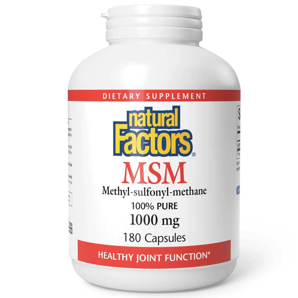 Doğal Faktörler, MSM, Sağlıklı Anonimleri Destekler, Saçlar, Skin ve Nails, 180 Capsules