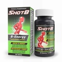 Shot B Multivitamin Complex, B-Energy, Βιταμίνη B Complex με Αντιοξειδωτική Υποστήριξη, B Complex Vitamins με A, C, D, E & Folic Acid για Κυτταρική Ενέργεια & Ανοσοποιητική Υγεία - 6 B Key Vitamins, 60 Count