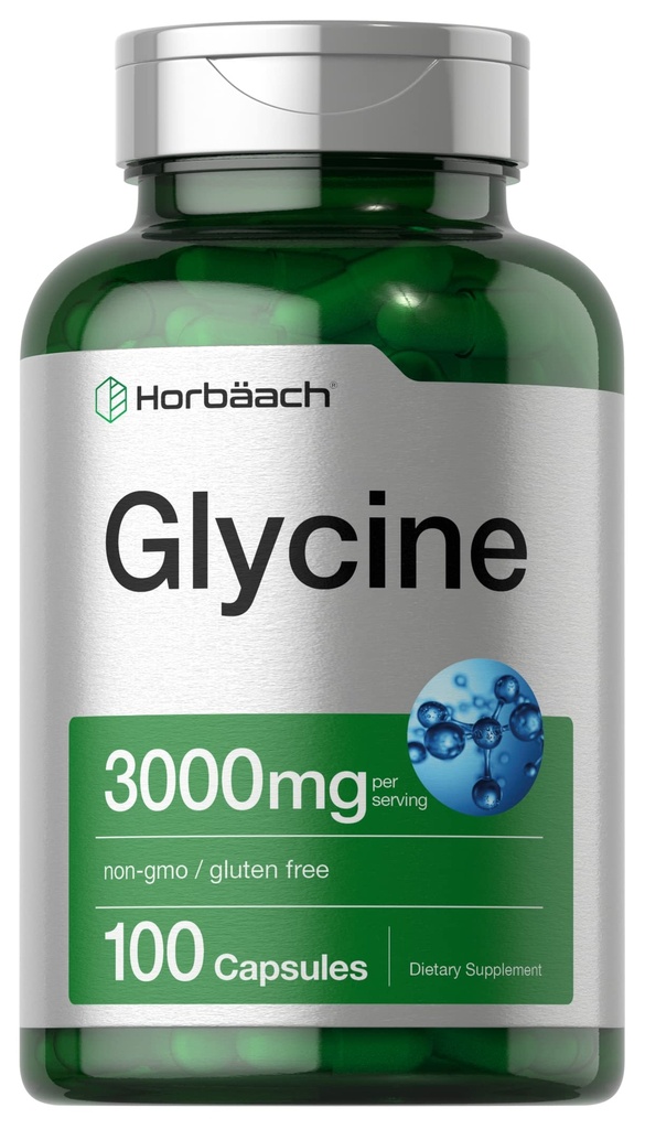 Horbäach Γλυκίνη 3000mg συμπλήρωμα 100 κάψουλες σκόνης 