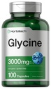 Horbäach Γλυκίνη 3000mg συμπλήρωμα 100 κάψουλες σκόνης 
