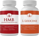 PURE ORIGINAL INGREDIENTS HMB ve L-Leucine Sche, 100 Capsules Her Her, Her Zaman Saf, Hiçbir katkı veya Tamers