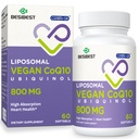 Liposomal Ubiquinol CoQ10 800 MG Softgel, High Abxia CoQ10 Ubiquinol Supplement, Active Coenzyme Q10 800 mg, Heart & Brain Function, Energy Production, 60 Vegan Softgels